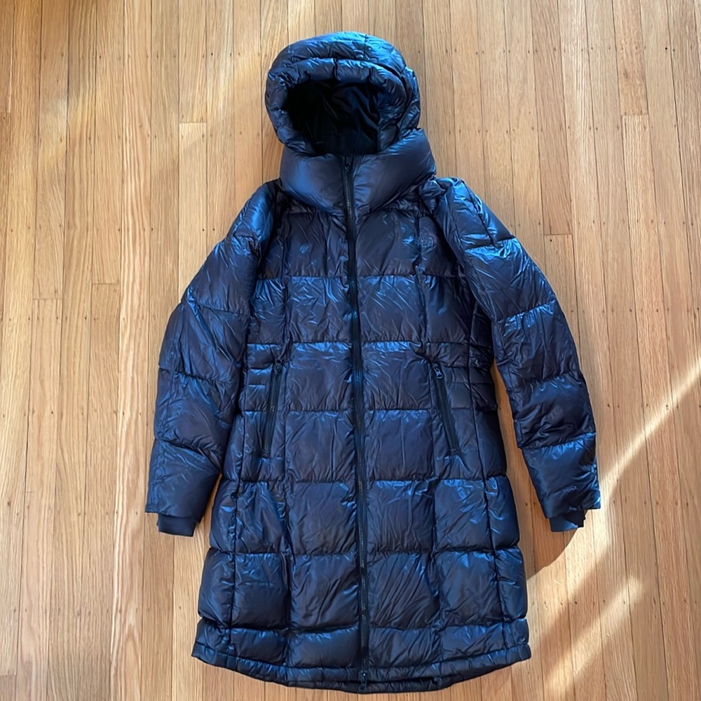 North face women’s down 550 fill long jacket size small